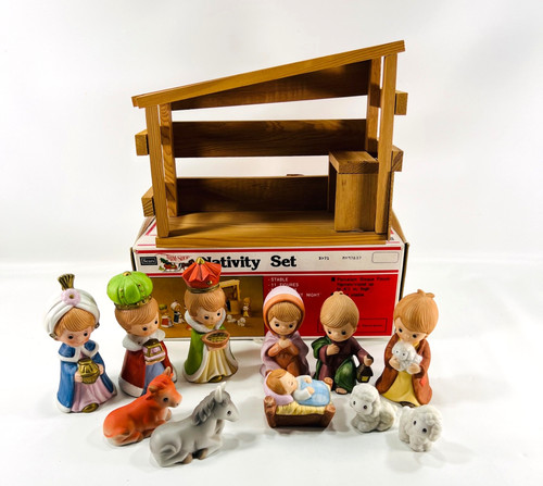 Vtg sears xmas nativity - vtg, pc