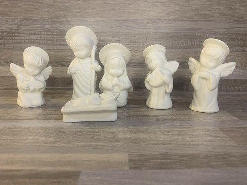 Vtg white christmas - vtg, nativity