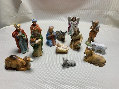 Piece porcelain nativity - porcelain,