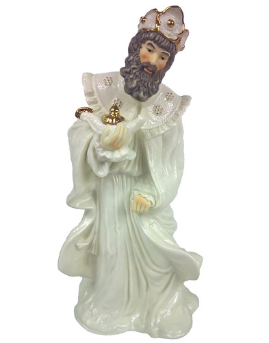 Large white ceramic nativity - large,