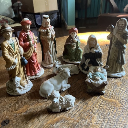 Vintage nativity piece set - nativity,